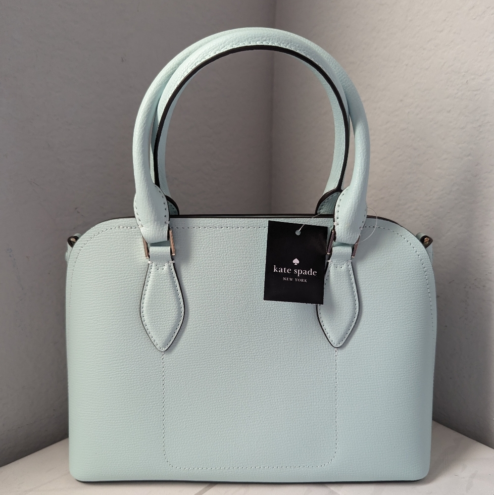 NWT Kate Spade New York Darcy Small Satchel Leather Crossbody in Turquoise - Picture 2 of 3